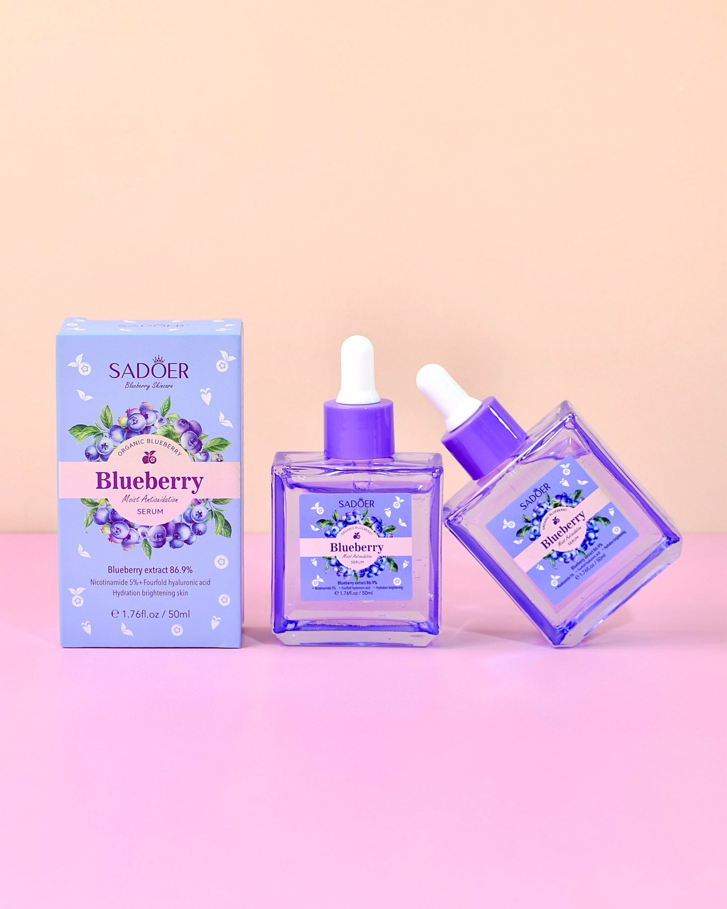 Suero Facial Antioxidante de Blueberry Luminosidad & Hidratación | Sadoer
