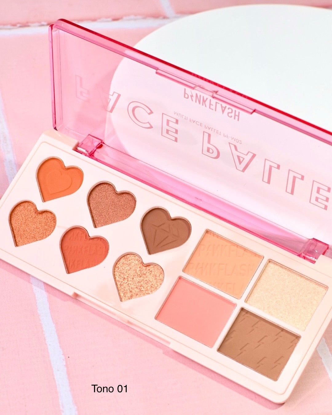 Paleta de sombras Multi Face Pink Flash tonos versátiles