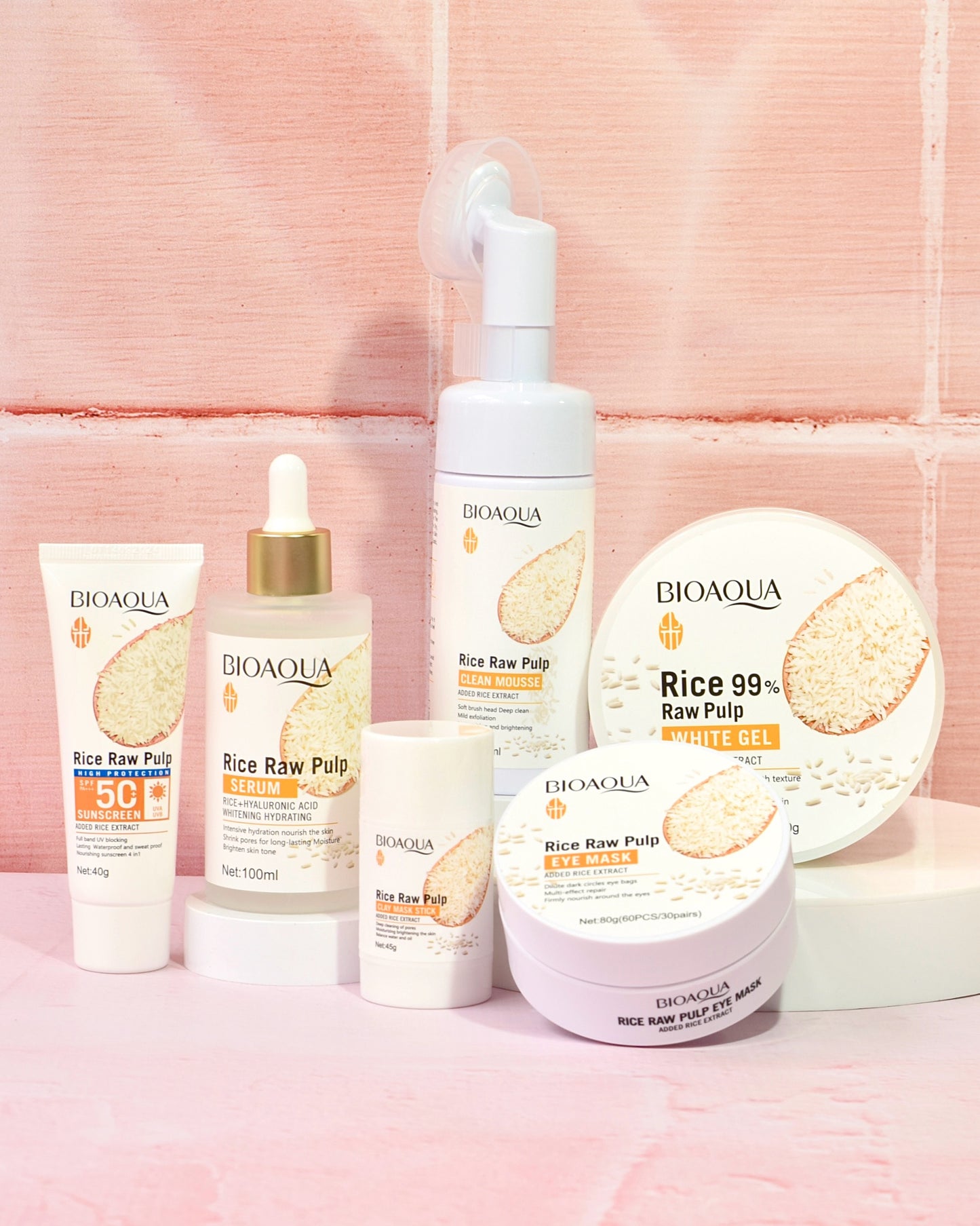 Linea Arroz Aclarante 6 Productos Bioaqua