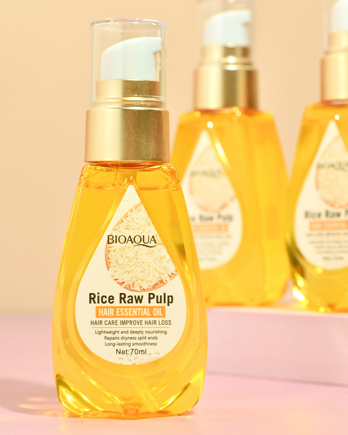 Aceite Capilar Bioaqua Rice Raw Pulp Nutritivo y Reparador
