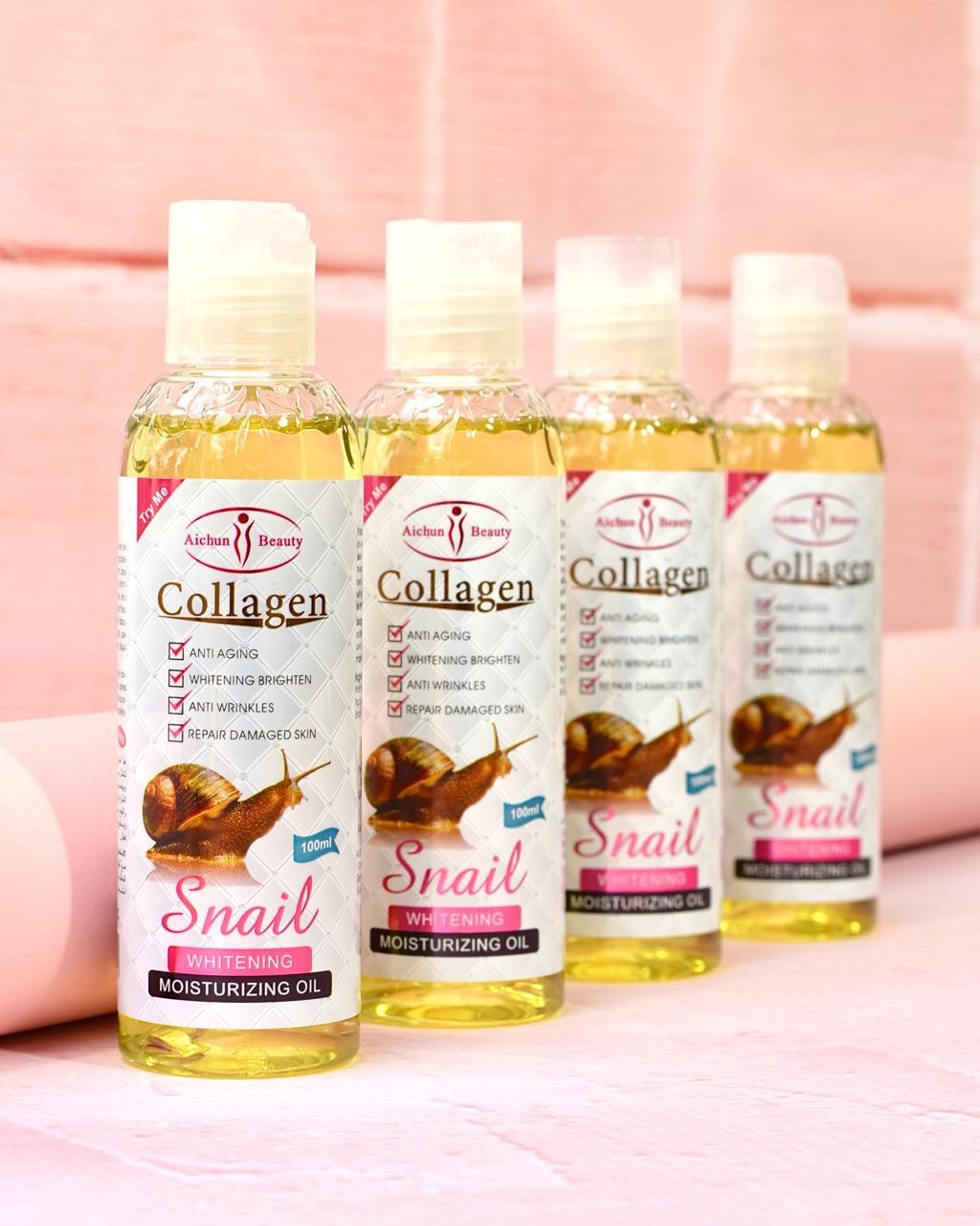 Aceite Facial con Colágeno y baba de caracol. Piel firme y suave