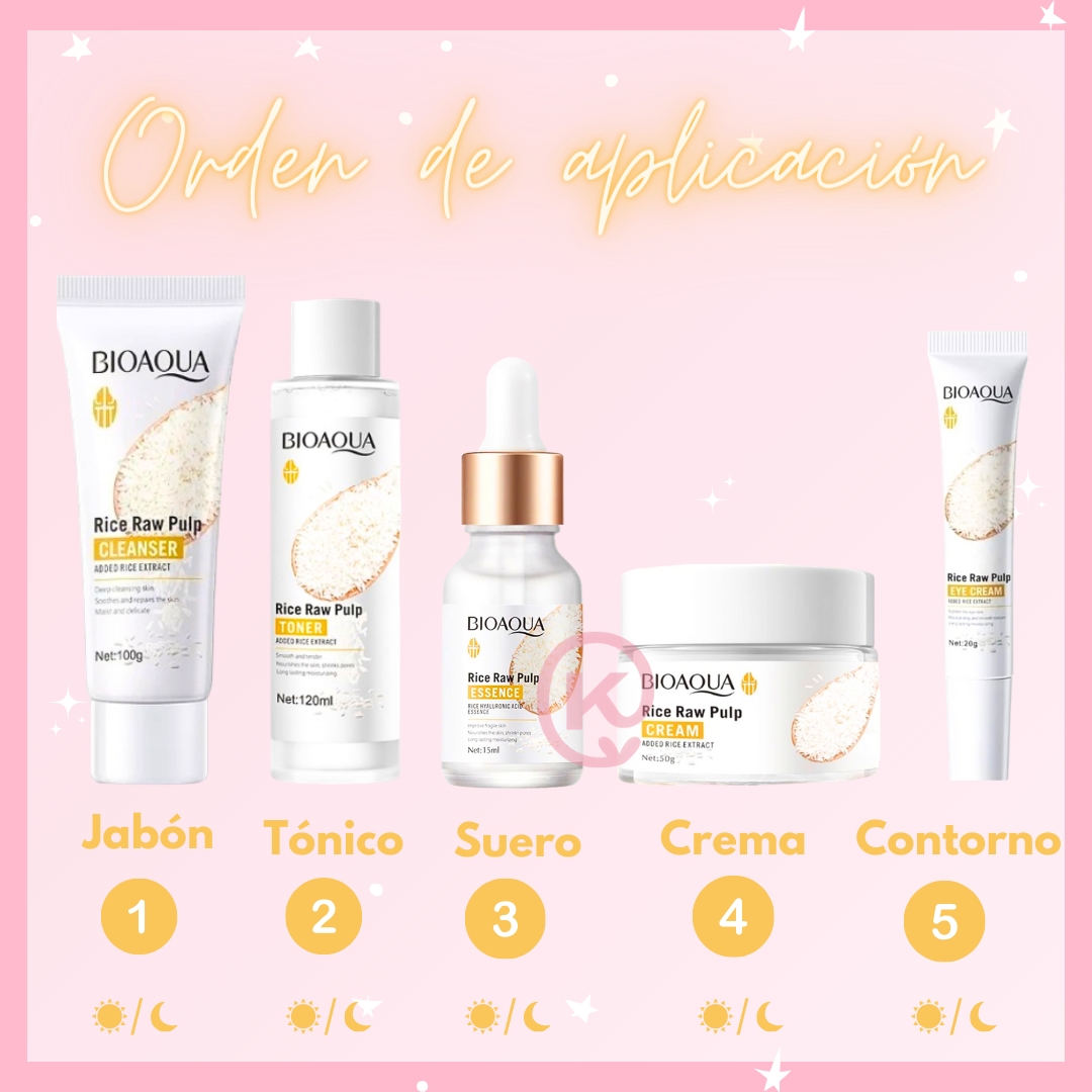 Kit de Lujo Línea Arroz Bioaqua - 6 Productos