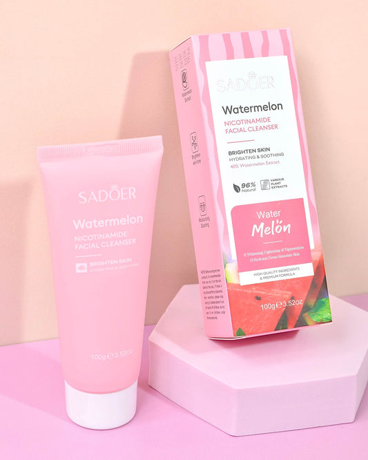Jabón Facial Niacinamida + Sandía 40% Limpieza & Luminosidad – Sadoer