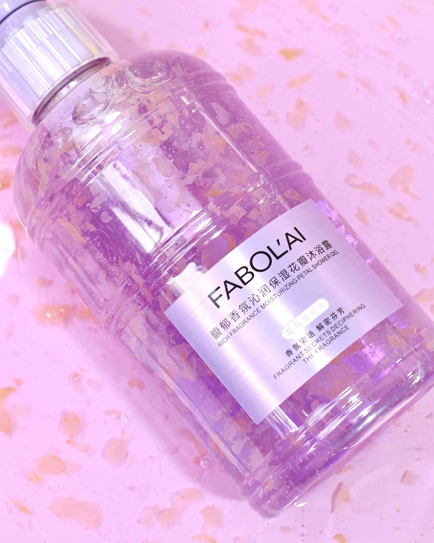 Gel de ducha con petalos de Rosa Fabolai