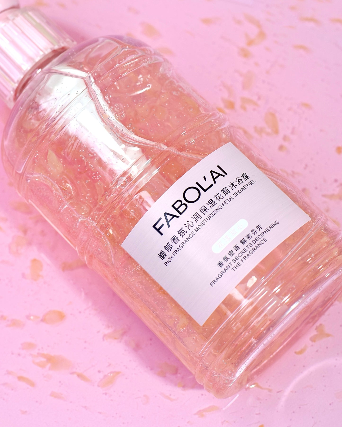 Gel de ducha con petalos de Rosa Fabolai