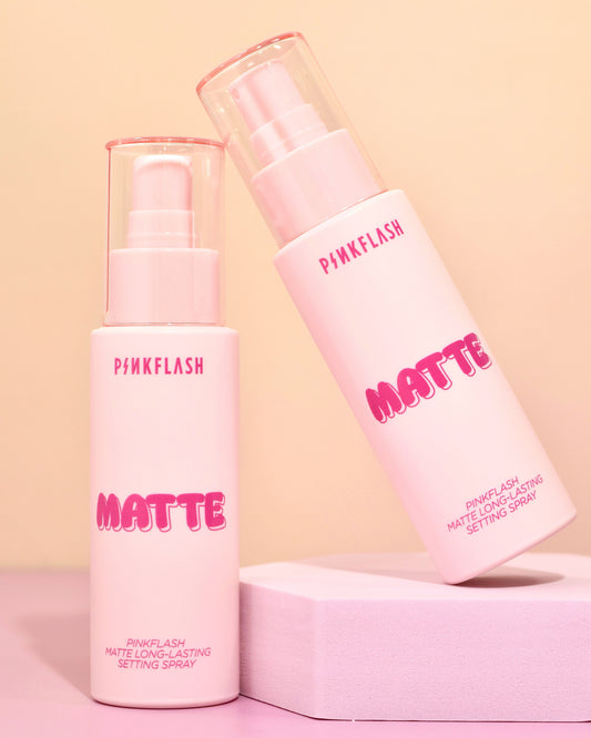 Fijador de Maquillaje Matte Pink Flash Larga duración efecto piel perfecta