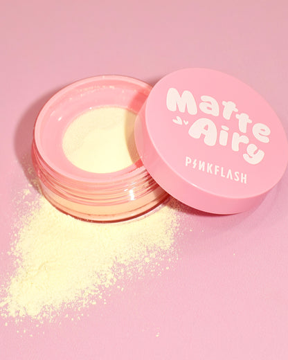 Polvo Suelto Matte Airy Pink Flash efecto piel de bebé