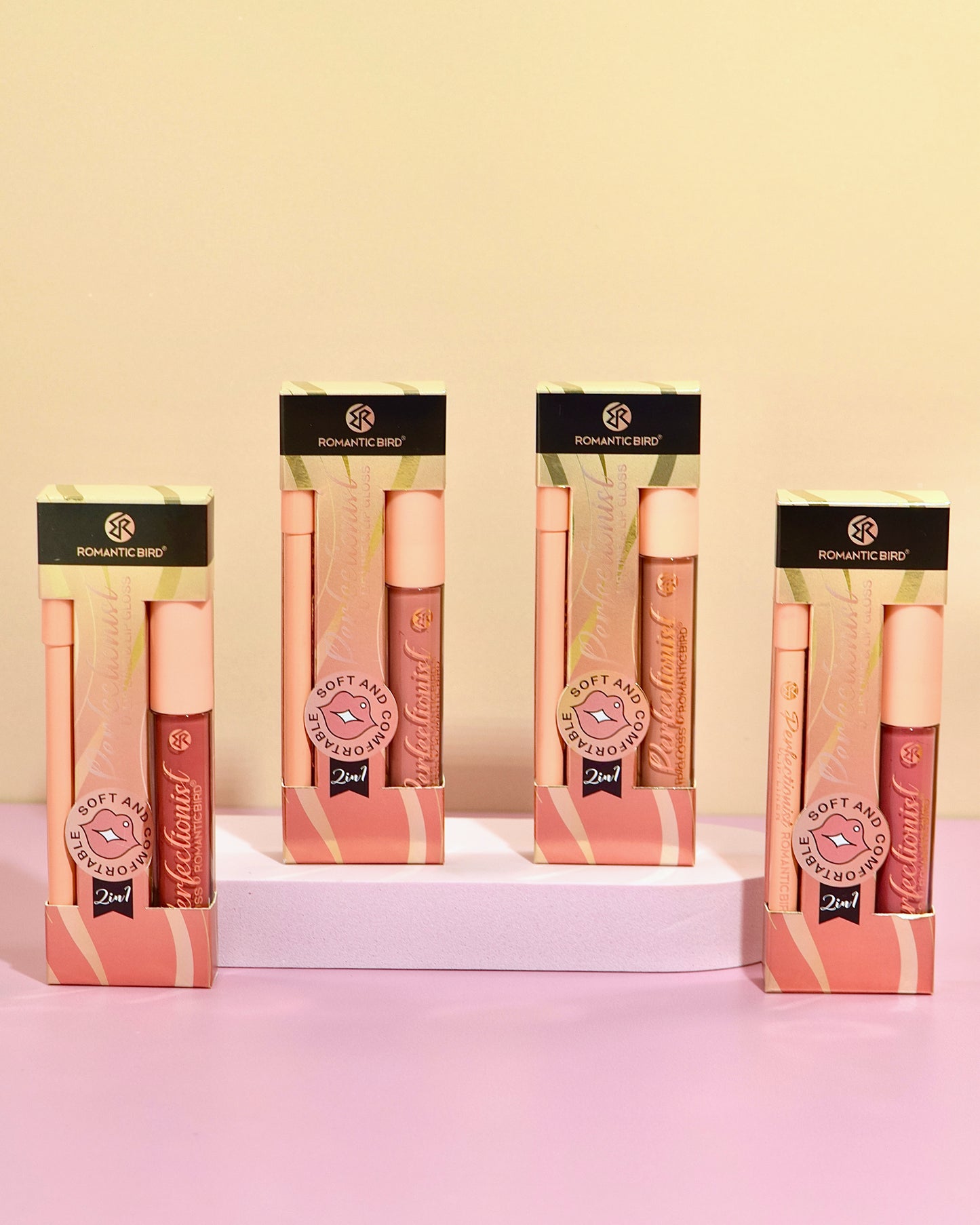 Lip Combo:  Delineador + Labial 2 en 1 Romantic Bird