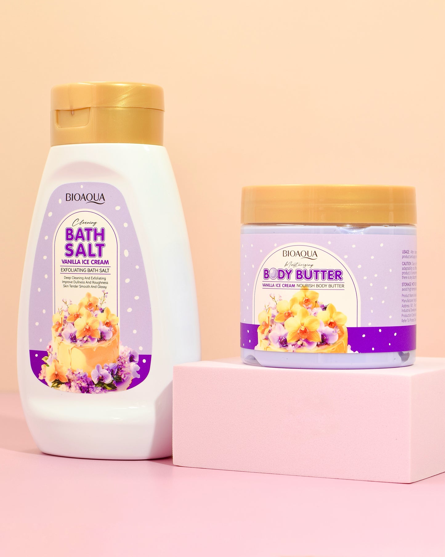 Kit Corporal Bioaqua Vainilla Ice Cream Exfoliante e Hidratante