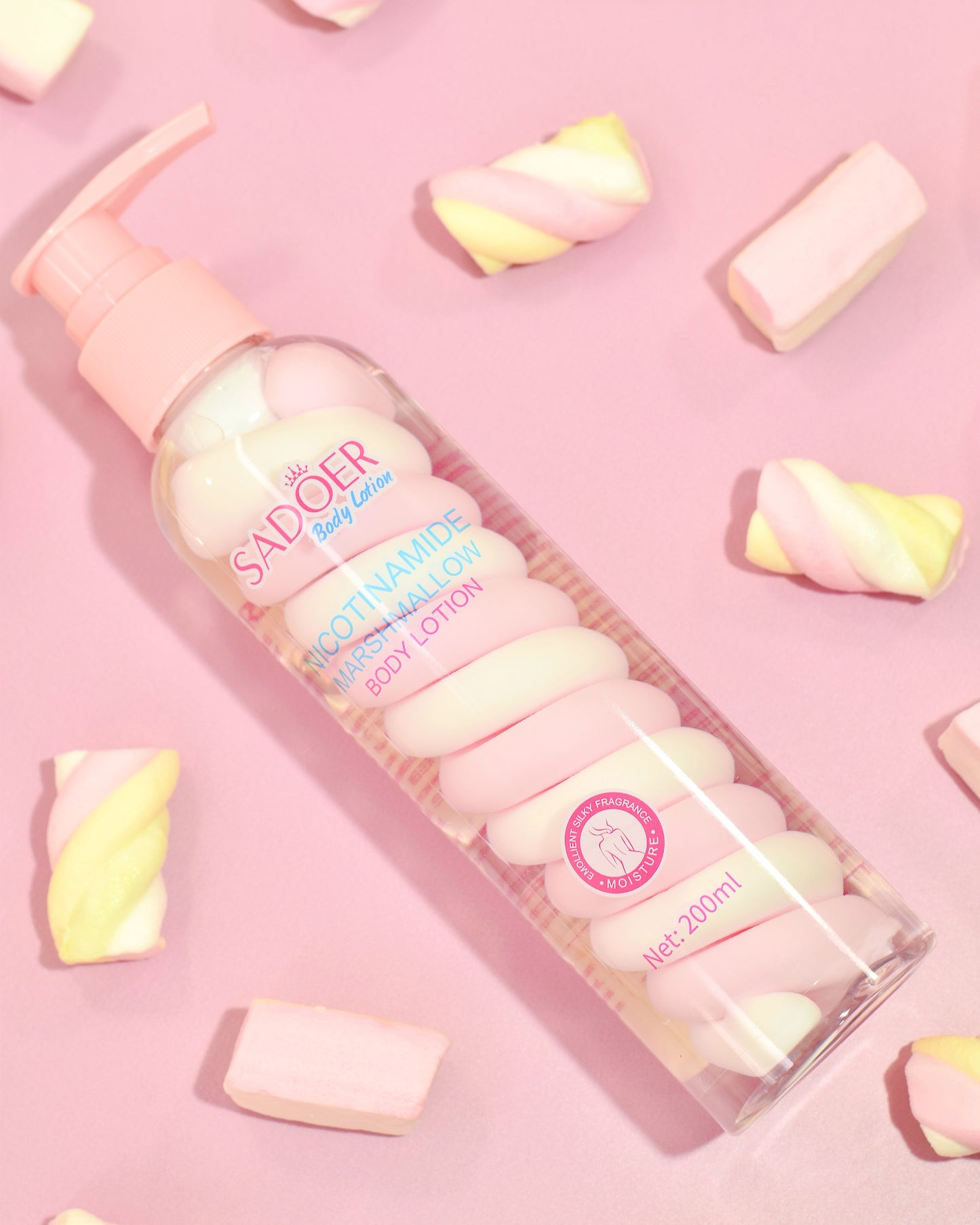 Loción Corporal Nicotinamida Sadoer Hidratante y Suavizante Marshmallow