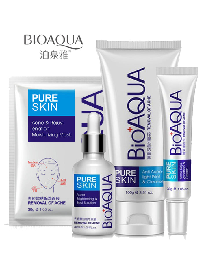 Kit acné Pure Skin x4 productos rutina completa – Kofra Mayorista